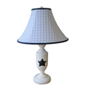 Windowpane Blue Lamp